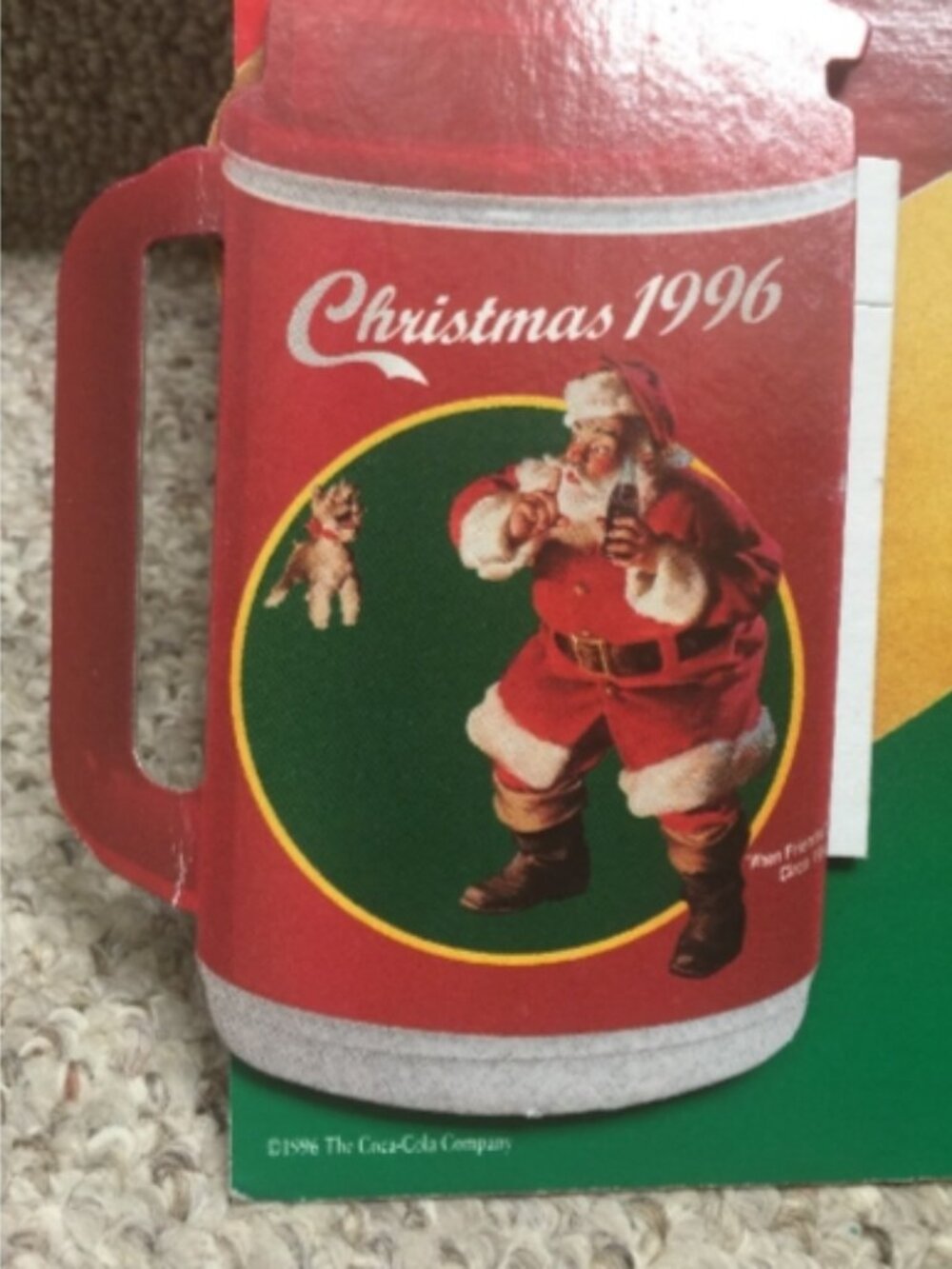 Coca Cola Sundblom Santa Mug Retail Sign-1996-Here Comes Santaaaaah! Combo Meal - Picture 5 of 12